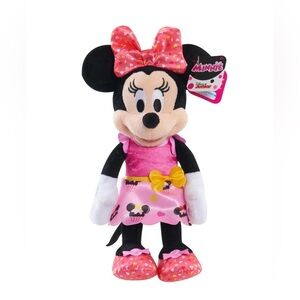 Disney Minnie Mouse Cupcake Plush 11” NWT Baking Party Dress